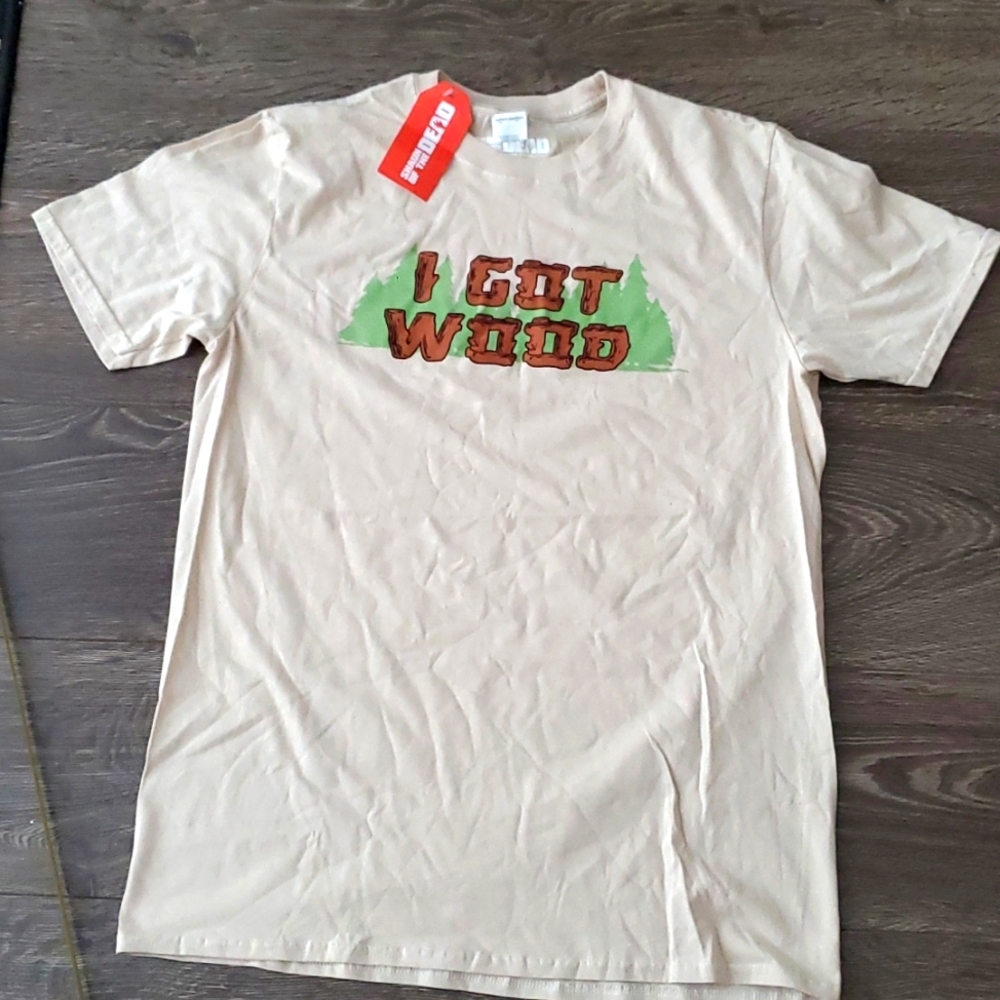 Shaun Of The Dead I GOT WOOD Tee - Large 100% Cotton - New